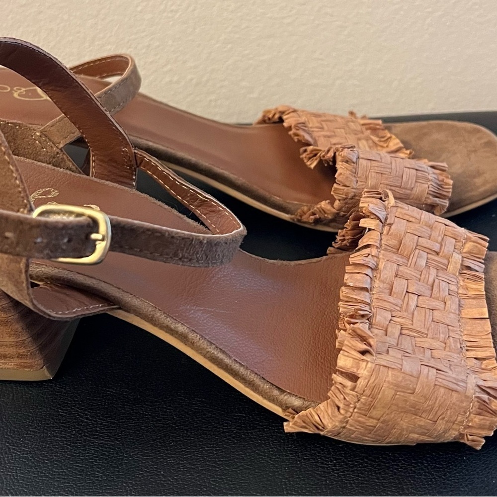 Leather short heel sandals - Picture 4 of 4